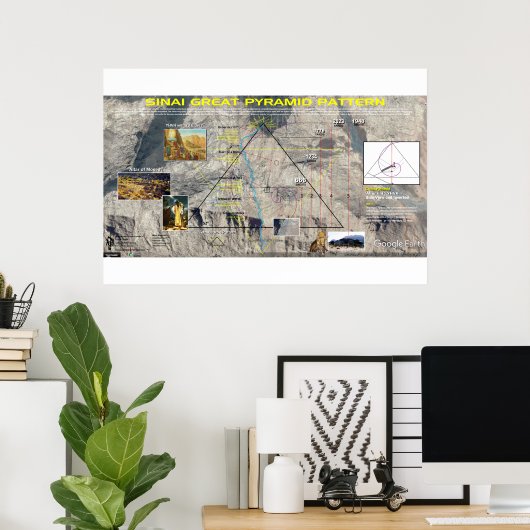 Sinai - Große Pyramidenmuster Poster (Heimbüro)