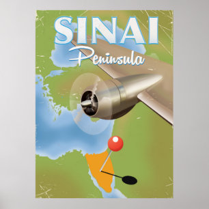 Sinai Halbinsel Flugplakat Poster