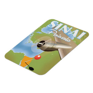 Sinai-Halbinsel-Flugreiseplakat Magnet