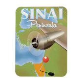 Sinai-Halbinsel Flugreiseplakat Magnet (Vertikal)