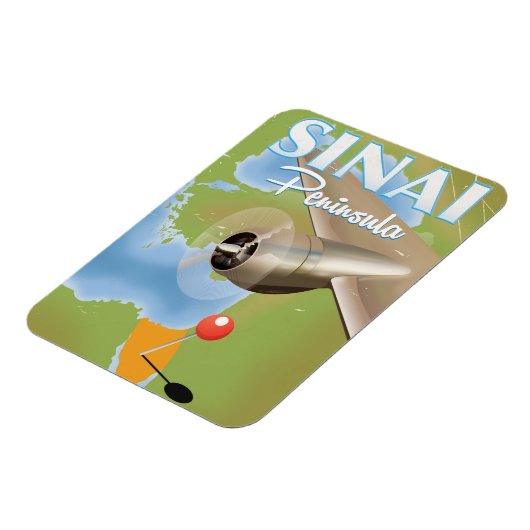 Sinai-Halbinsel Flugreiseplakat Magnet (Linke Seite)