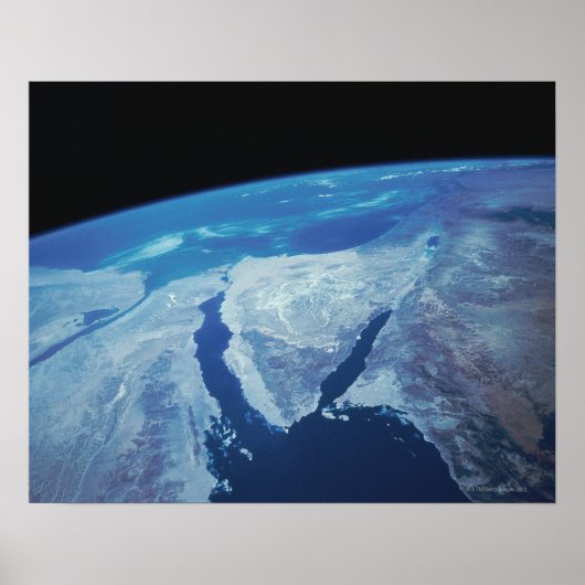 Sinai Halbinsel vom Weltraum Poster (Vorne)