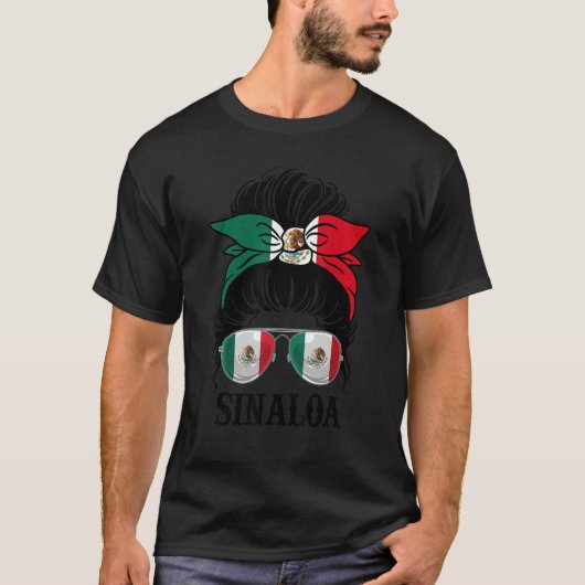 Sinaloa Mexico Pride Mexican Flag Staat T-Shirt (Vorderseite)