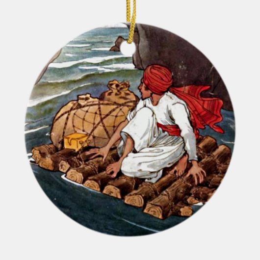 Sinbad, das Schiffswrack der Sailor Treasure Aladd Keramikornament (Vorne)