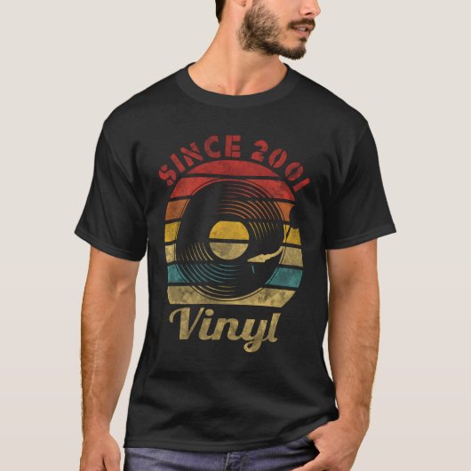 Since 2001 Vinyl Record Collector Music T-Shirt (Vorderseite)