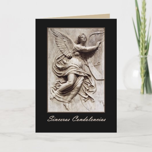 Sinceras Condolencias ANGEL Spanish Sympathy Card Karte (Vorderseite)