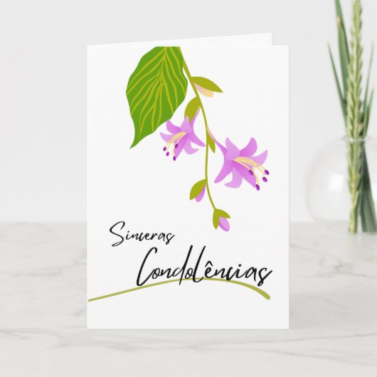 Sinceras Condolencias Beileid in portugiesischer H Karte (Vorderseite)