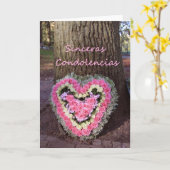 Sinceras Condolencias Spanische Beileid-Karte Karte (Gelbe Blume)