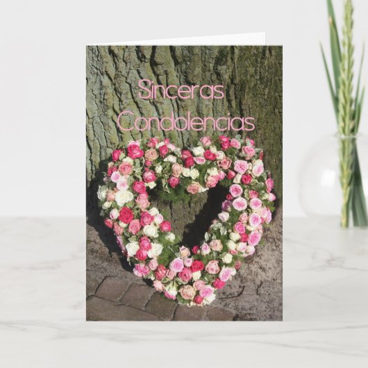 Sinceras Condolencias Spanische Beileid-Karte Karte (Vorderseite)