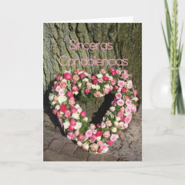 Sinceras Condolencias Spanische Beileid-Karte Karte