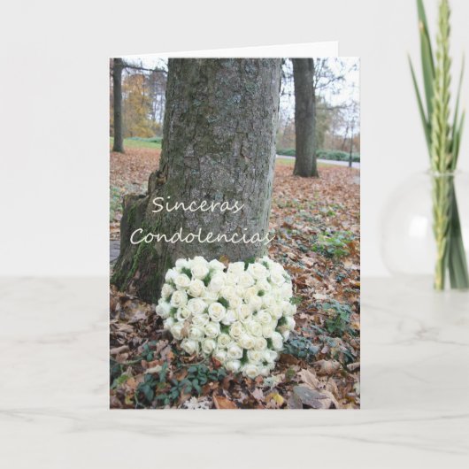 Sinceras Condolencias Spanische Beileid-Karte Karte (Vorderseite)
