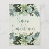 Sincere Beileid | Aquarellfarben Postkarte (Vorderseite)