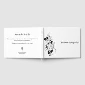 Sincere Beileid Black Blume Gästebuch (Voll)