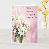 Sincere Beileid Bouquet Karte (Gelbe Blume)