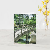Sincere Beileid - Garten und Brücke Karte (Gelbe Blume)