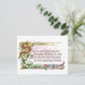 Sincere Birthday Postkarte (Stehend Vorderseite)