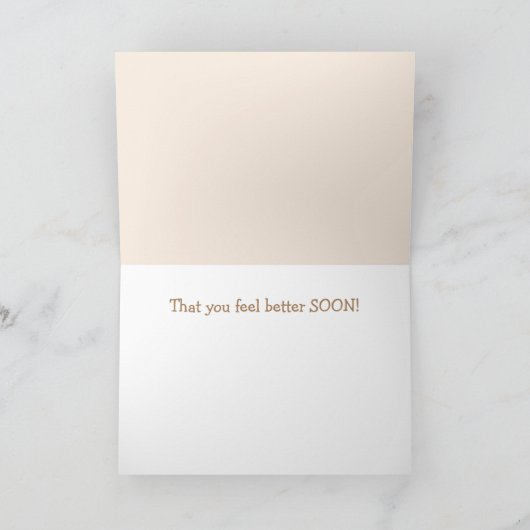 Sincere Cat Get Well Karte (Innenseite)