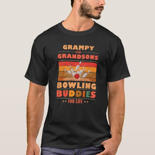 Sincere Grandsons GRAMPY Buddies For Life Bowling  T-Shirt (Vorderseite)