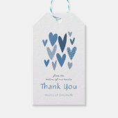 Sincere Vielen Dank Hearts Cobalt Navy Geschenkanhänger (Vorderseite)