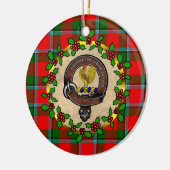Sinclair Abzeichen & Tartan Personalisiert Weihnac Keramik Ornament (Links)