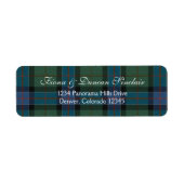 Sinclair Ancient Jagd Tartan Adressenaufkleber (Vorne)
