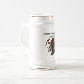 Sinclair Clan Abzeichen Stein Bierglas (Vorderseite Links)