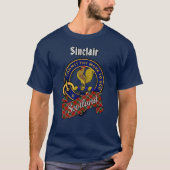 Sinclair-Clan-Abzeichen und Tartan T-Shirt (Vorderseite)
