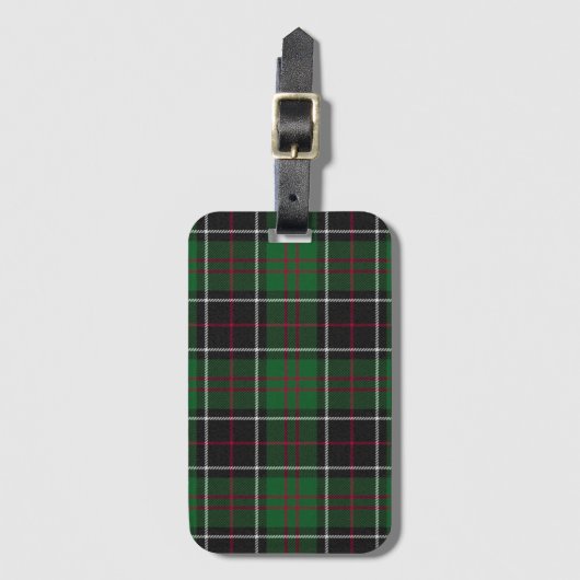 Sinclair Clan Jagd Tartan Variante Kariert Gepäckanhänger (Vorderseite Vertikal)