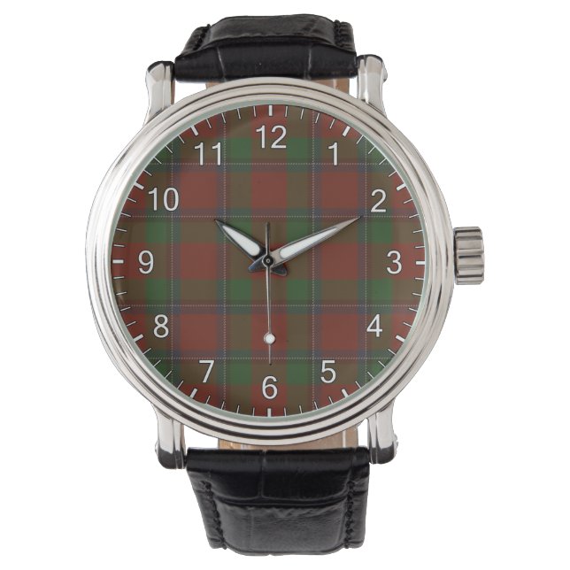 Sinclair Clan Tartan Armbanduhr (Vorderseite)