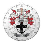 Sinclair Familienwappen-Wappen Dartscheibe (vorne)