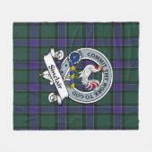 Sinclair Jagd Moderner Clan Abzeichen Tartan Karie Fleecedecke (Vorderseite (Horizontal))
