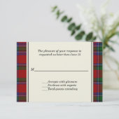Sinclair Kariert Custom Wedding RSVP Card Karte (Stehend Vorderseite)
