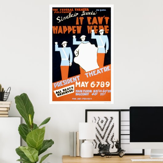 Sinclair Lewis Play 1937 WPA Poster (Heimbüro)