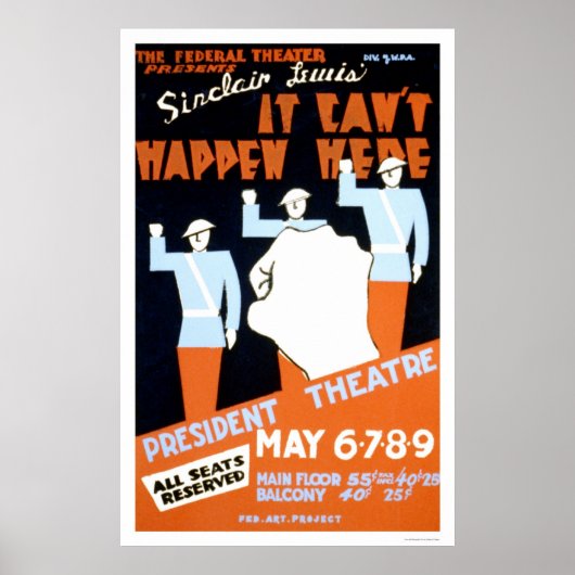 Sinclair Lewis Play 1937 WPA Poster (Vorne)