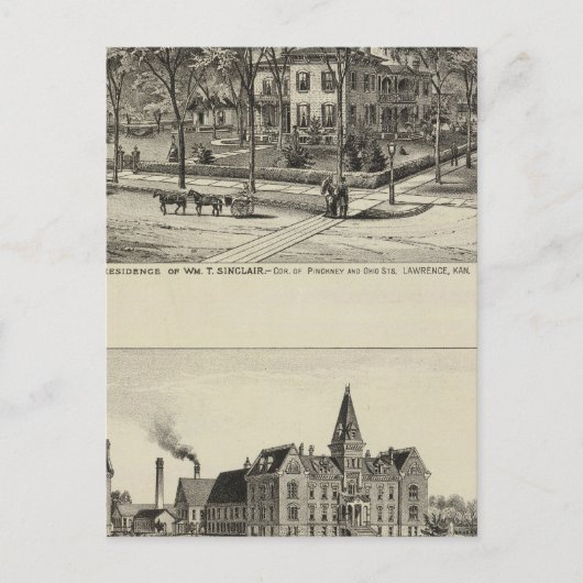 Sinclair Residence, Kansas Postkarte (Vorderseite)