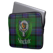 Sinclair Scottish Clan Tartan and Crest  Laptopschutzhülle (Vorderseite Links)