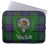 Sinclair Scottish Clan Tartan and Crest  Laptopschutzhülle (Vorderseite)