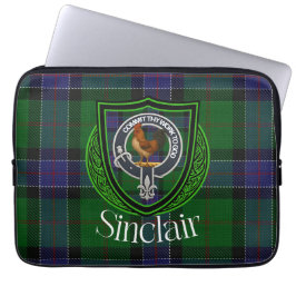 Sinclair Scottish Clan Tartan and Crest  Laptopschutzhülle