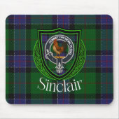 Sinclair Scottish Clan Tartan and Crest  Mousepad (Vorne)