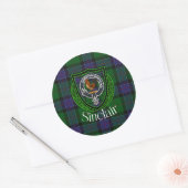 Sinclair Scottish Clan Tartan & Crest Runder Aufkleber (Umschlag)