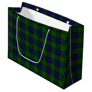 Sinclair-Tartan blau-grün kariert Große Geschenktüte