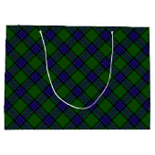Sinclair Tartan Blau kariert Große Geschenktüte (Rückseite)