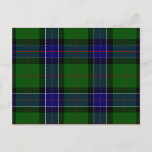 Sinclair Tartan Blau kariert Postkarte