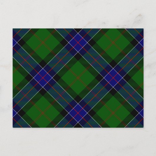 Sinclair Tartan Blau kariert Postkarte (Vorderseite)