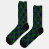 Sinclair Tartan Blau kariert Socken (Linkes Detail)