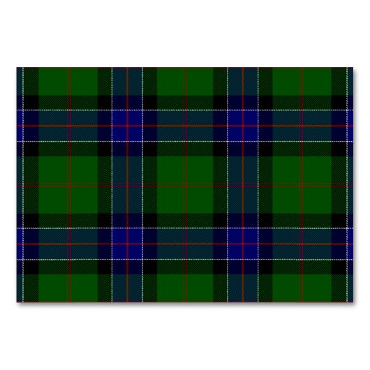 Sinclair Tartan Blau kariert Tischnummer (Vorderseite)