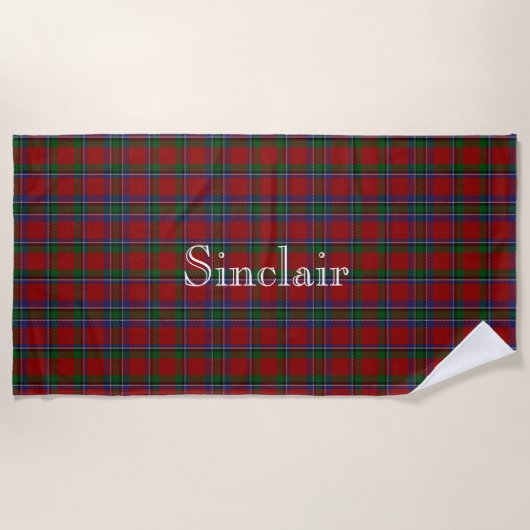Sinclair Tartan Kariert Beach Handtuch (Vorderseite)