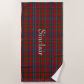 Sinclair Tartan Kariert Beach Handtuch (Vorderseite)