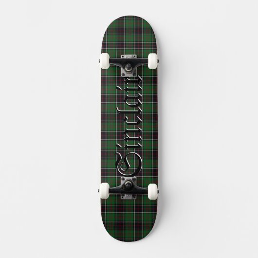 Sinclair Tartan Scottish Kariert Pattern Skateboard (Vorderseite)