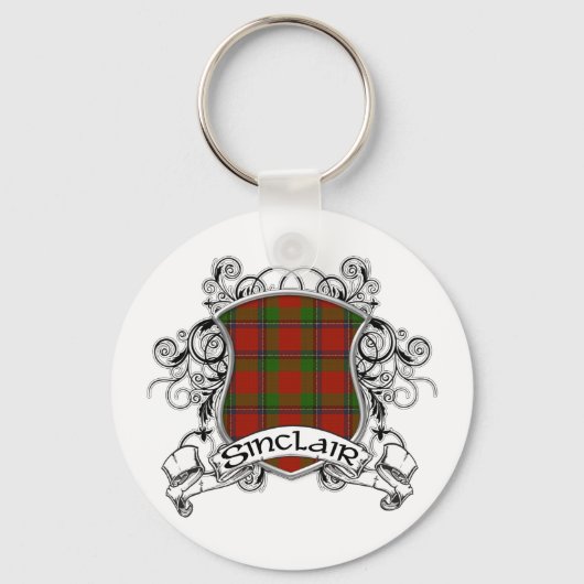 Sinclair Tartan Shield Schlüsselanhänger (Vorderseite)
